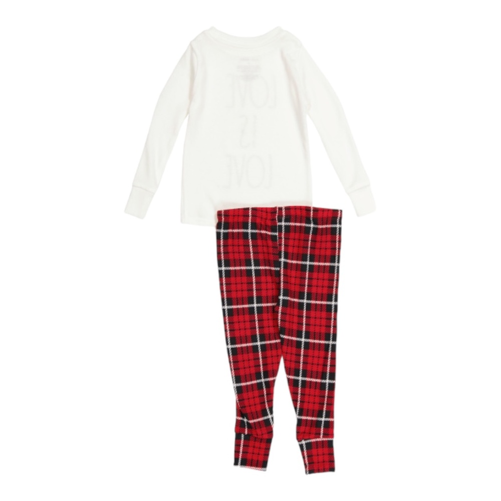 RAE DUNN Toddler Love Is Love Pj Set Size 3T Christmas Holiday PJ's - Picture 2 of 2